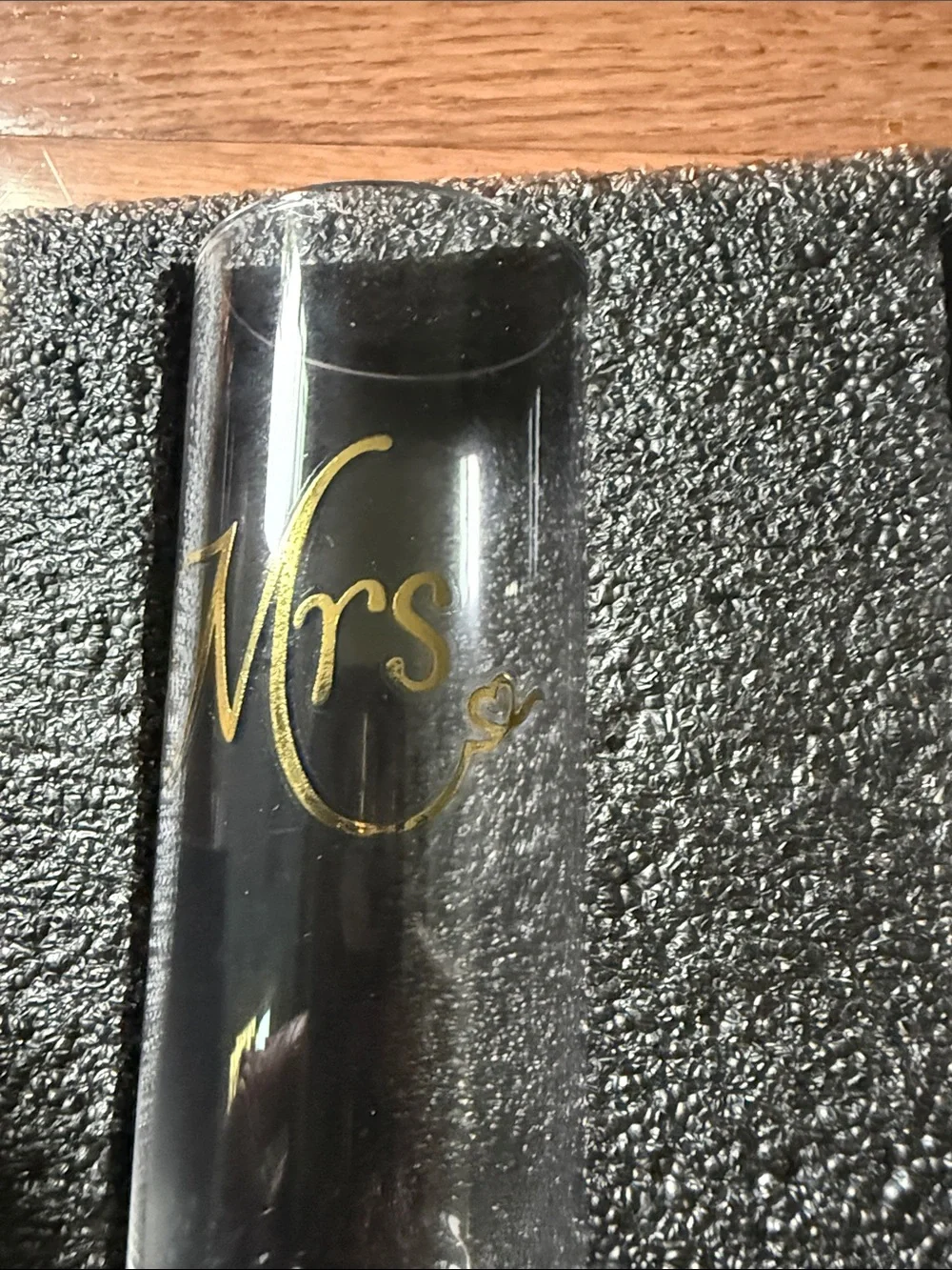 Mr. & Mrs. Premium Champagne Glasses - Black and Gold